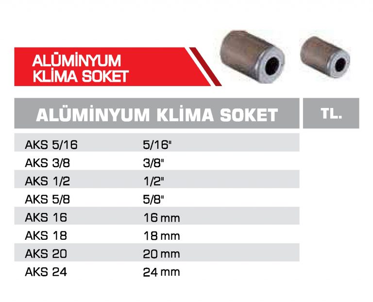 Alüminyum Klima Soket Hidrolik Rakor