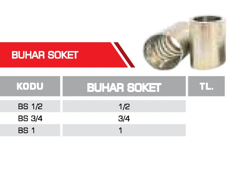Buhar Soket Hidrolik Rakor